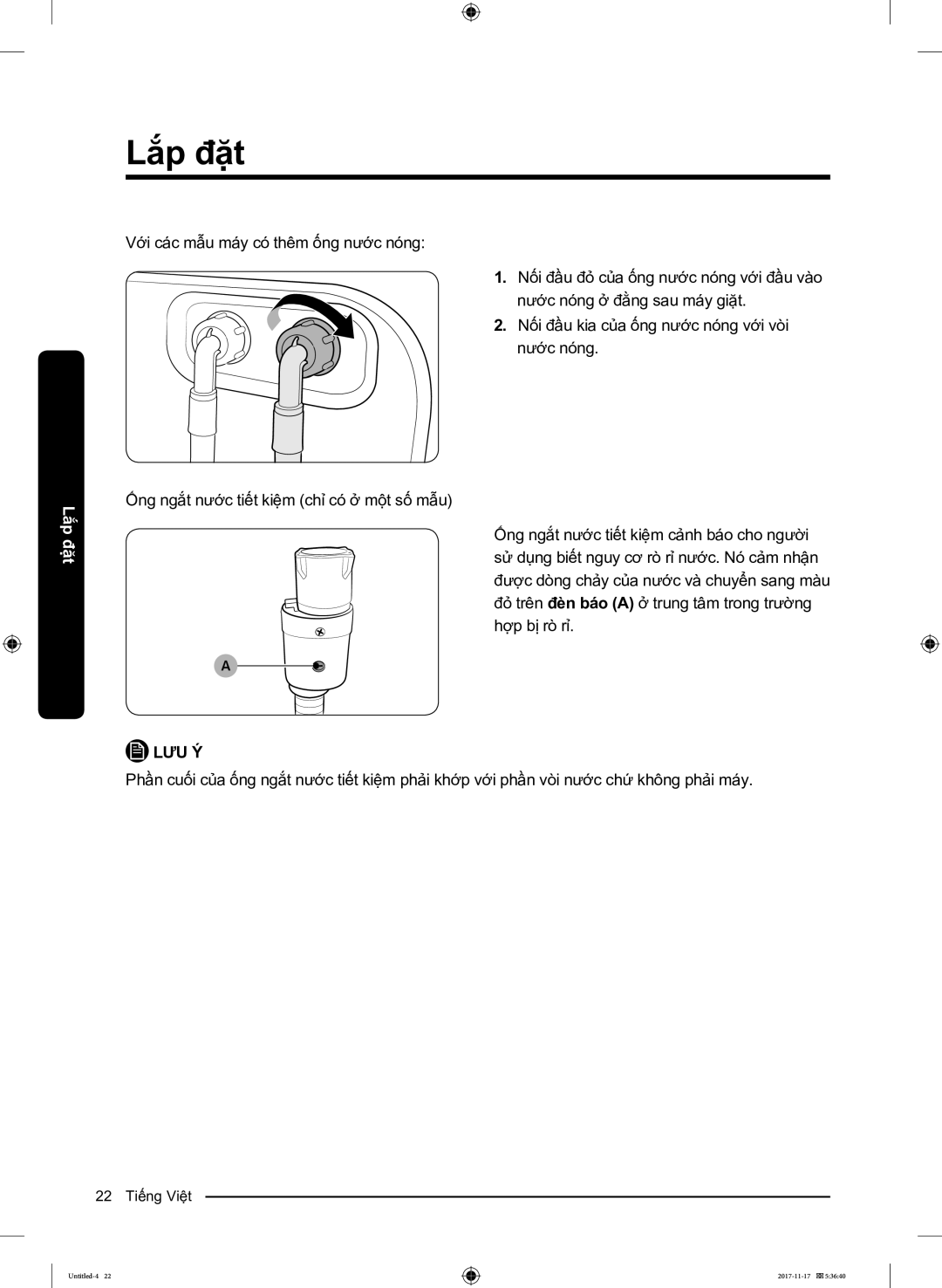 Samsung WW12K8412OX/SV manual 22 Tiếng Việt 